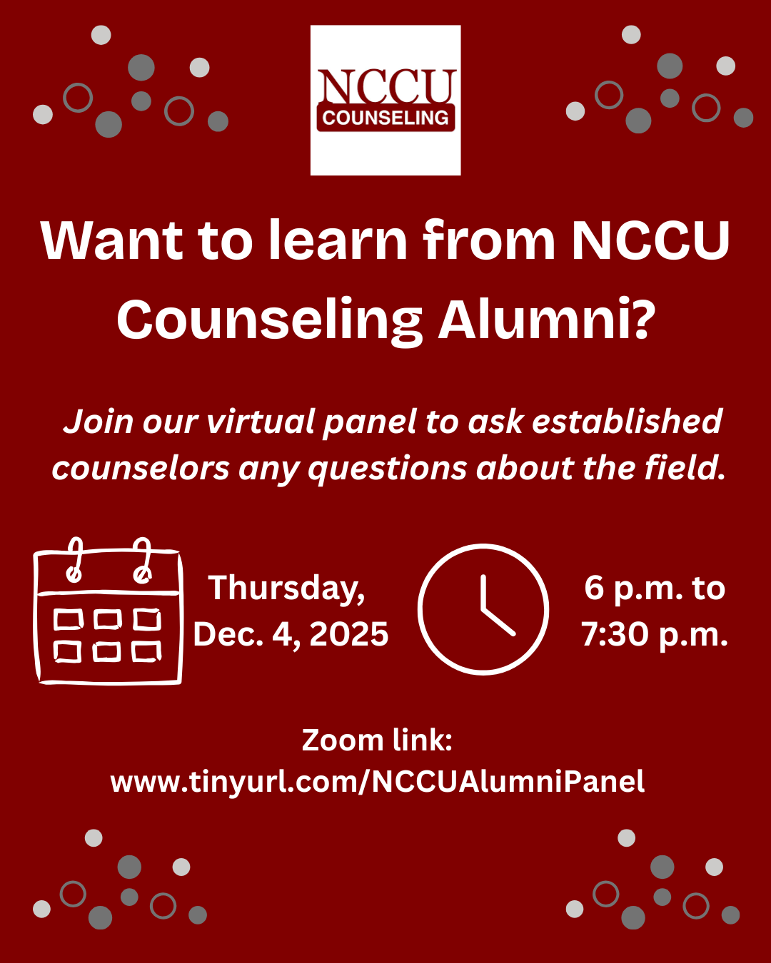 Alumni Panel flyer